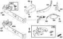 Control Brackets And Wires Diagram and Parts List for 093902-0611-01  Briggs and Stratton Engine